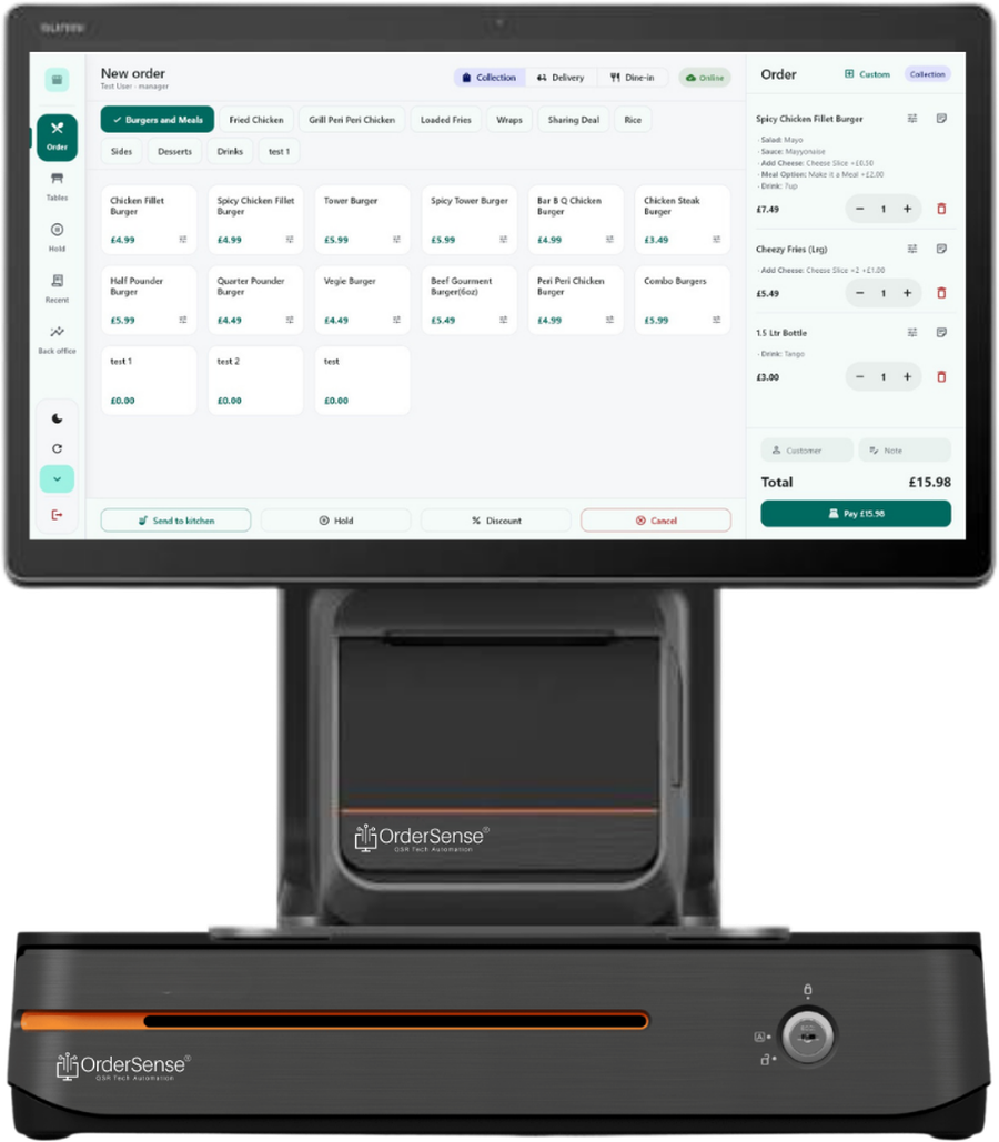 OrderSense® fully managed ePOS terminal